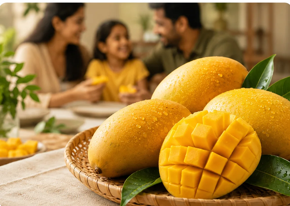 Fresh mangoes for family moments